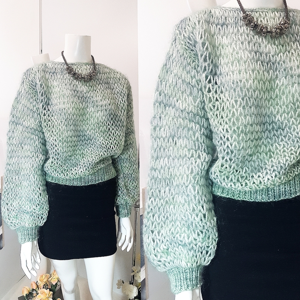 🔖Green💚 Puff🍃Long Sleeves Sweater🍃
